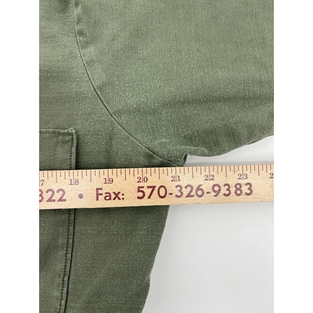 Vintage Vietnam War OG-107 Cotton Sateen Utility Fatigue Shirt Coat Olive Drab